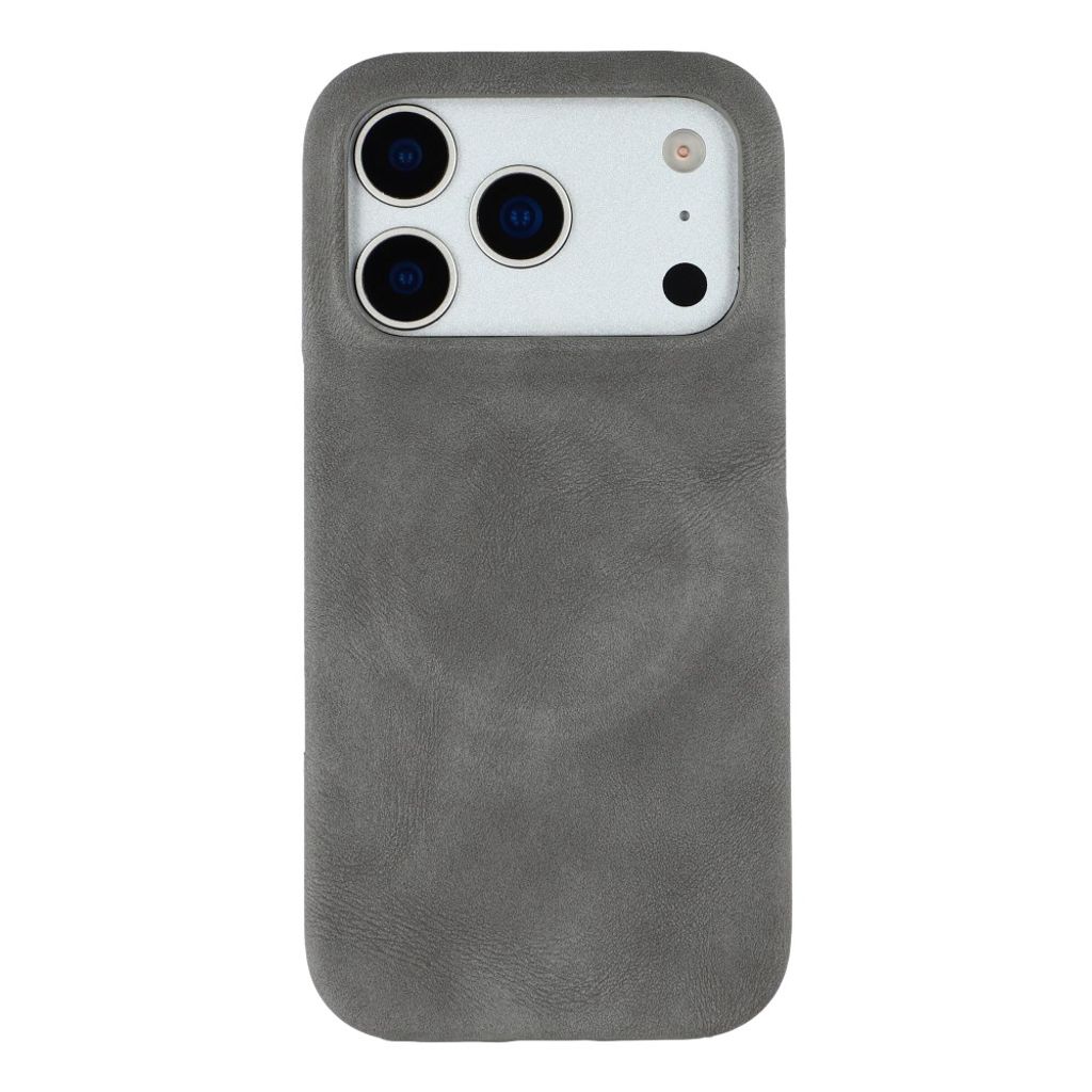 iPhone 18 Pro Max/17 Pro Max MagSafe-skal med konstläderyta, grå, bild 2