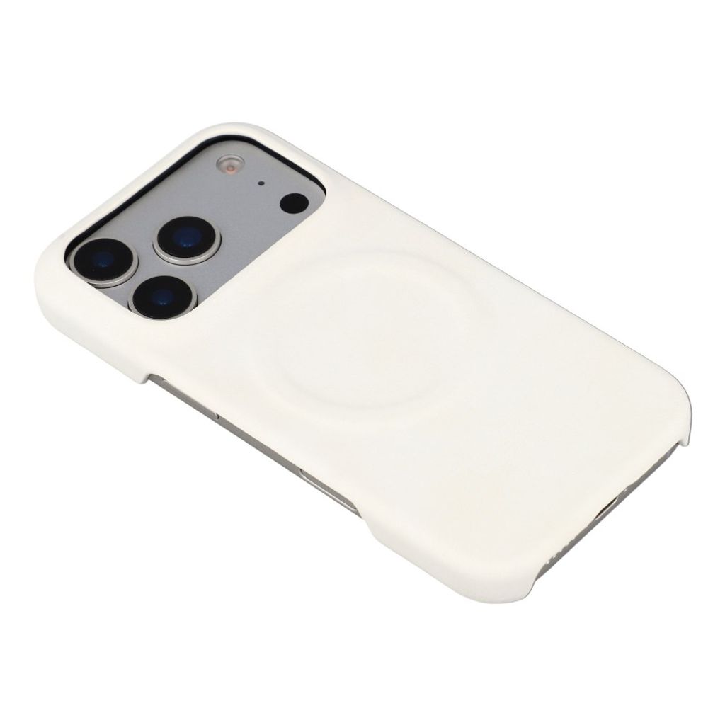 iPhone 18 Pro Max/17 Pro Max MagSafe-skal med konstläderyta, vit, bild 3