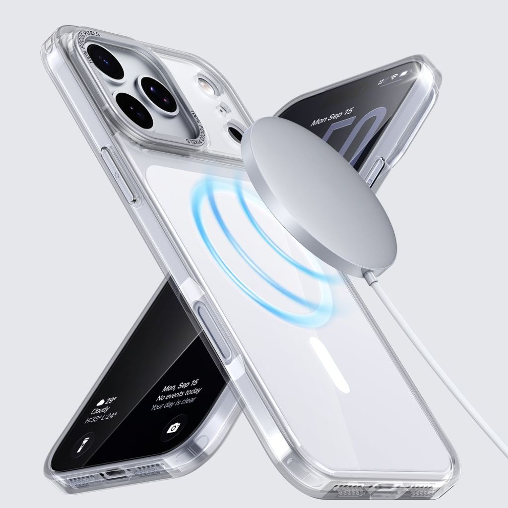 iPhone 18 Pro Max/17 Pro Max MagSafe-skal med kolfiber, silver, bild 3