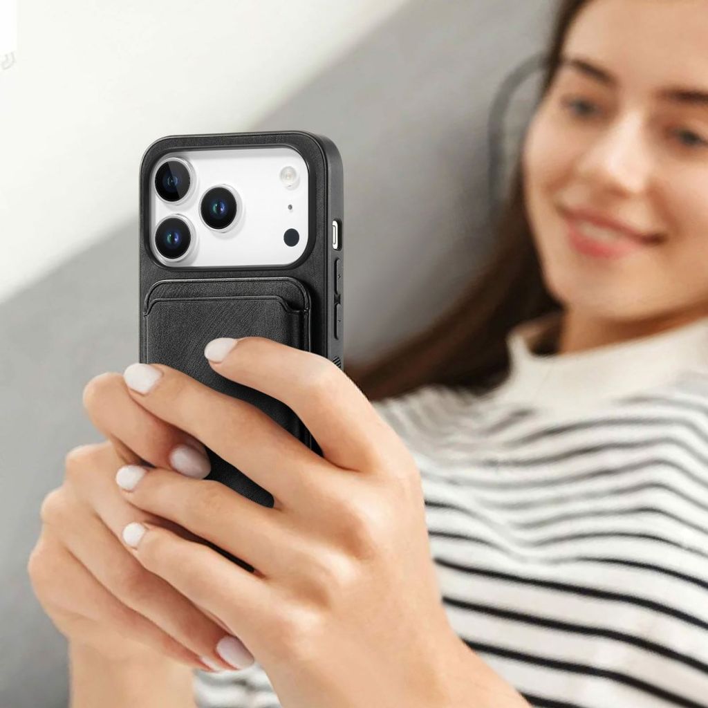 iPhone 18 Pro Max/17 Pro Max skal med magnetplånbok, svart, bild 4