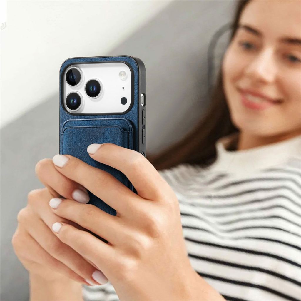 iPhone 18 Pro Max/17 Pro Max skal med magnetplånbok, blå, bild 4