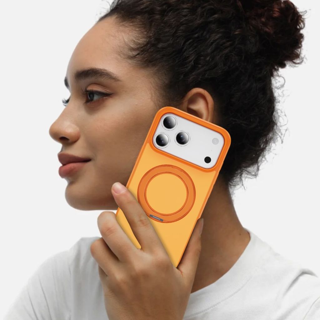 iPhone 18 Pro Max/17 Pro Max MagSafe-skal med ringstativ, orange, bild 2