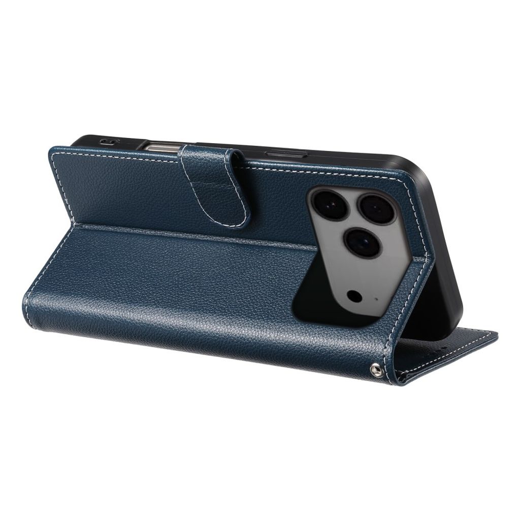 iPhone 18 Pro Max/17 Pro Max plånboksfodral med handledsrem, mörkblå, bild 3