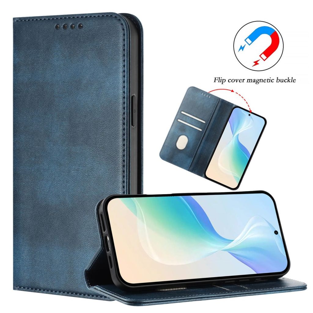 iPhone 18 Pro Max/17 Pro Max RFID-plånboksfodral i konstläder, blå, bild 4