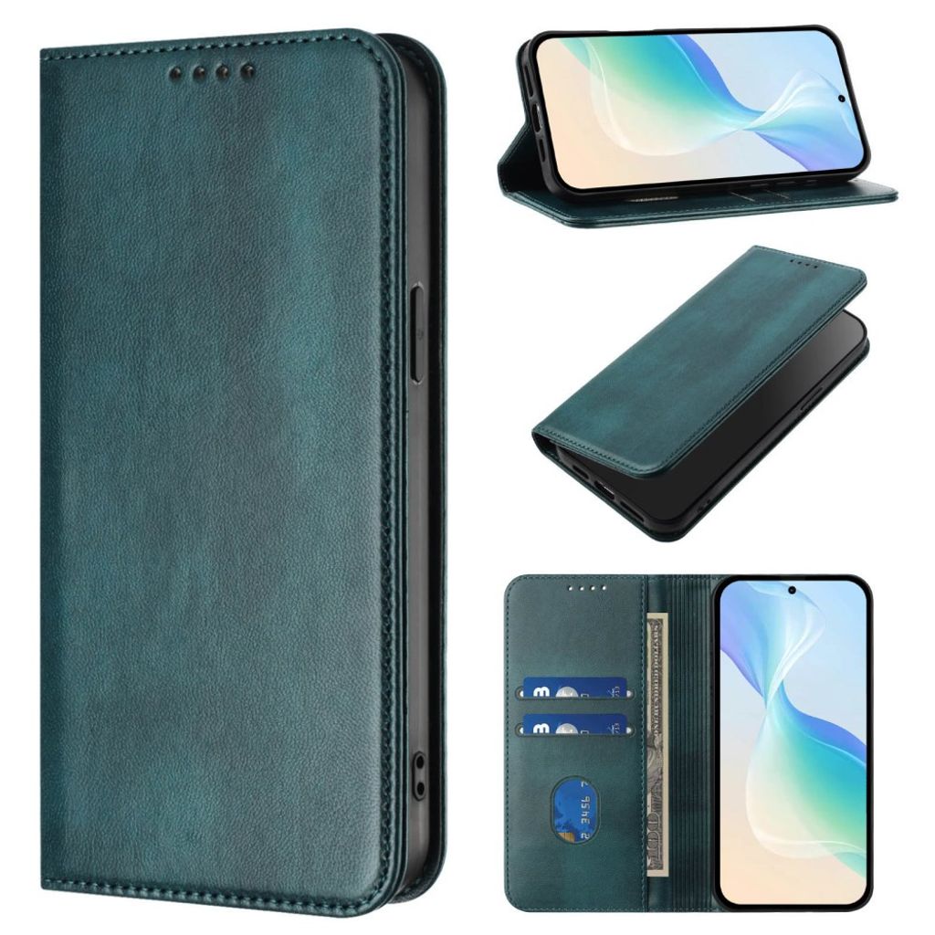 iPhone 18 Pro Max/17 Pro Max RFID-plånboksfodral i konstläder, grön, bild 3