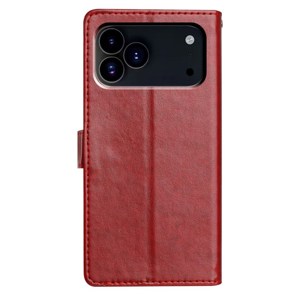 iPhone 18 Pro Max/17 Pro Max plånboksfodral med justerbart stativ, röd, bild 3