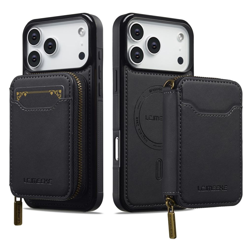 iPhone 18 Pro Max/17 Pro Max MagSafe-skal med dragkedjeplånbok, svart, bild 2