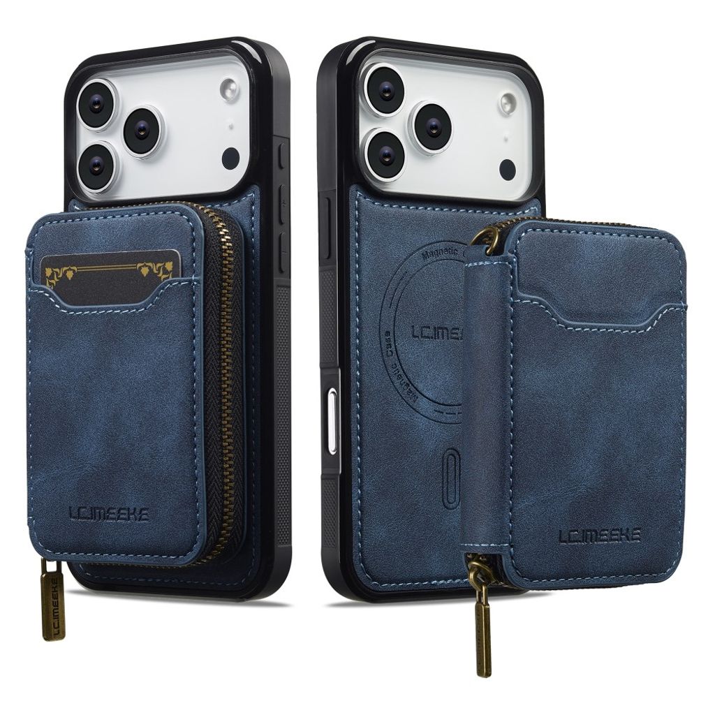 iPhone 18 Pro Max/17 Pro Max MagSafe-skal med dragkedjeplånbok, blå, bild 2