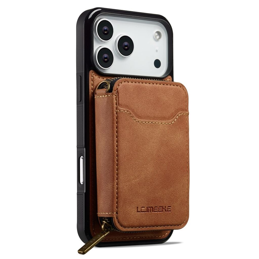 iPhone 18 Pro Max/17 Pro Max MagSafe-skal med dragkedjeplånbok, ljusbrun, bild 4