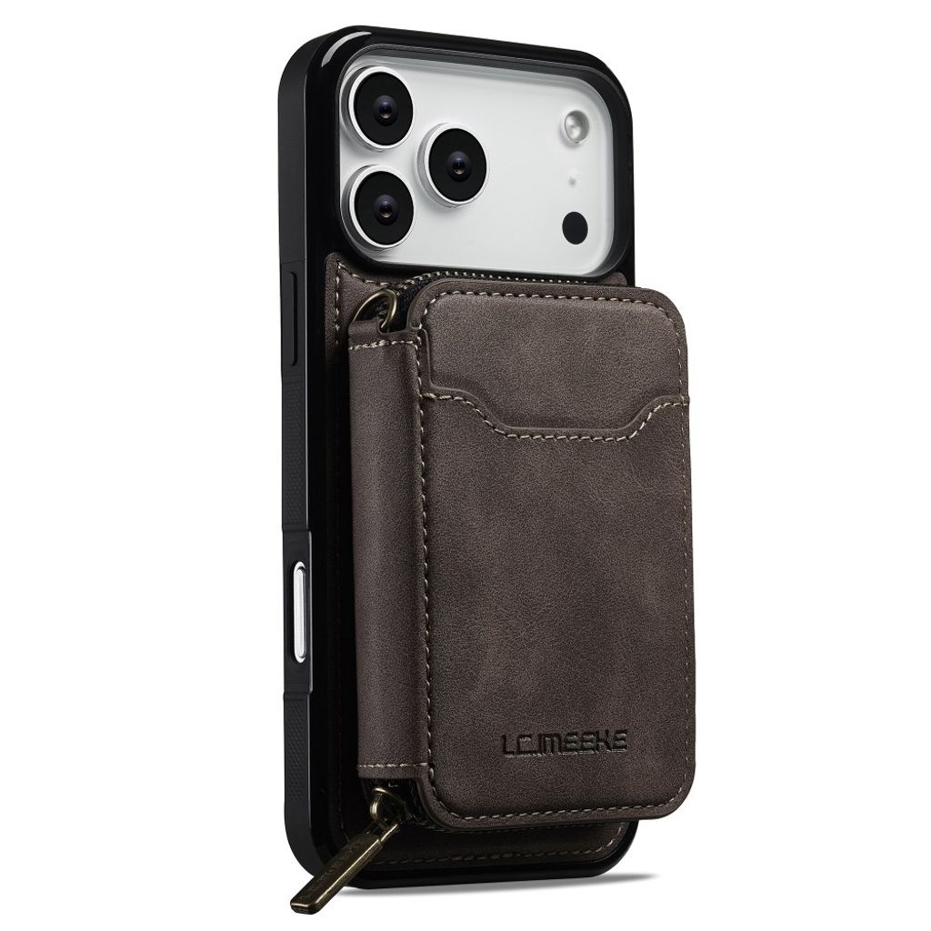 iPhone 18 Pro Max/17 Pro Max MagSafe-skal med dragkedjeplånbok, mörkbrun, bild 4