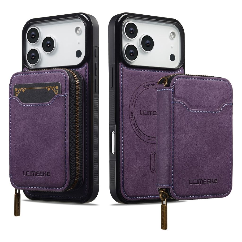 iPhone 18 Pro Max/17 Pro Max MagSafe-skal med dragkedjeplånbok, lila, bild 2