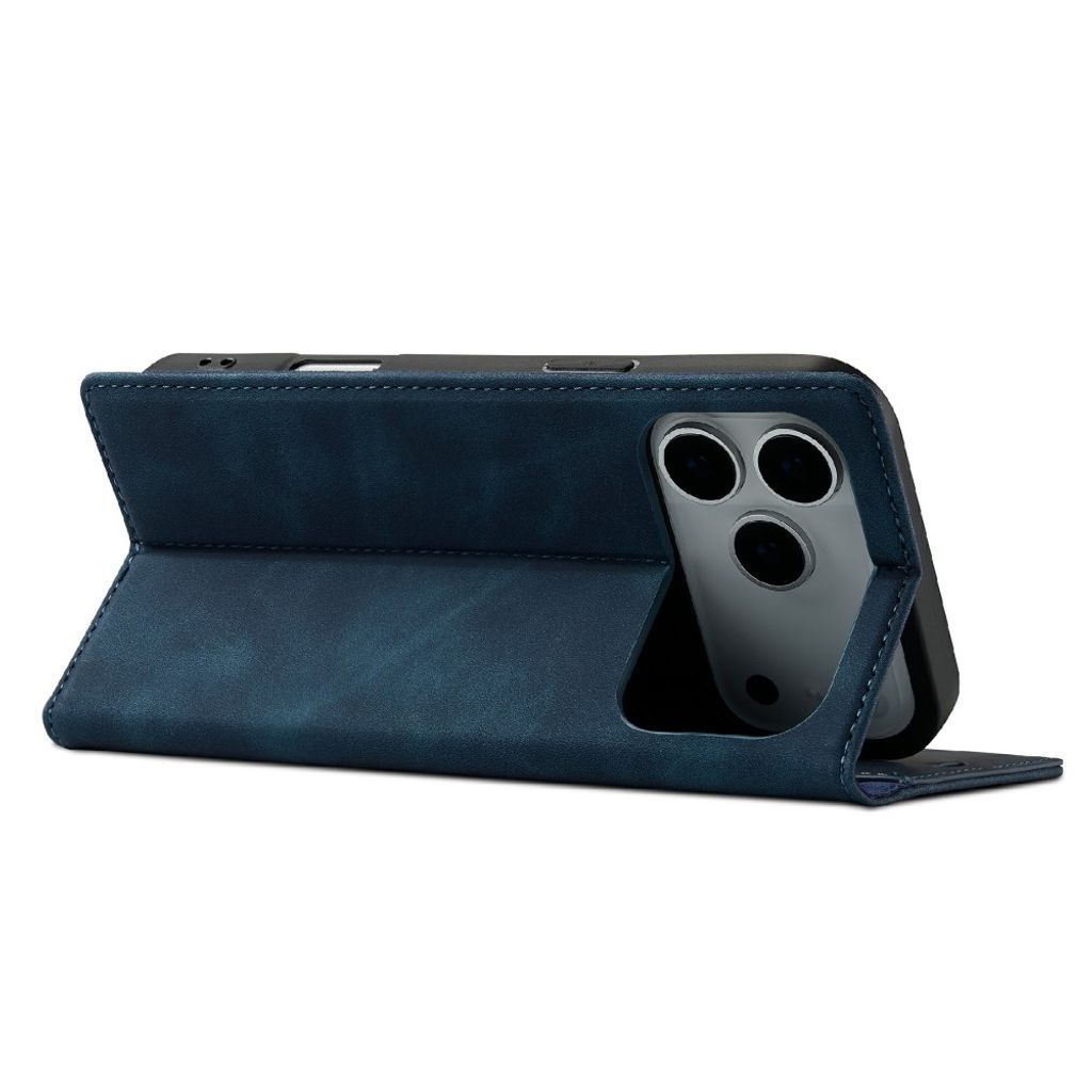 iPhone 18 Pro Max/17 Pro Max plånboksfodral i mikrofiberläder, blå, bild 4