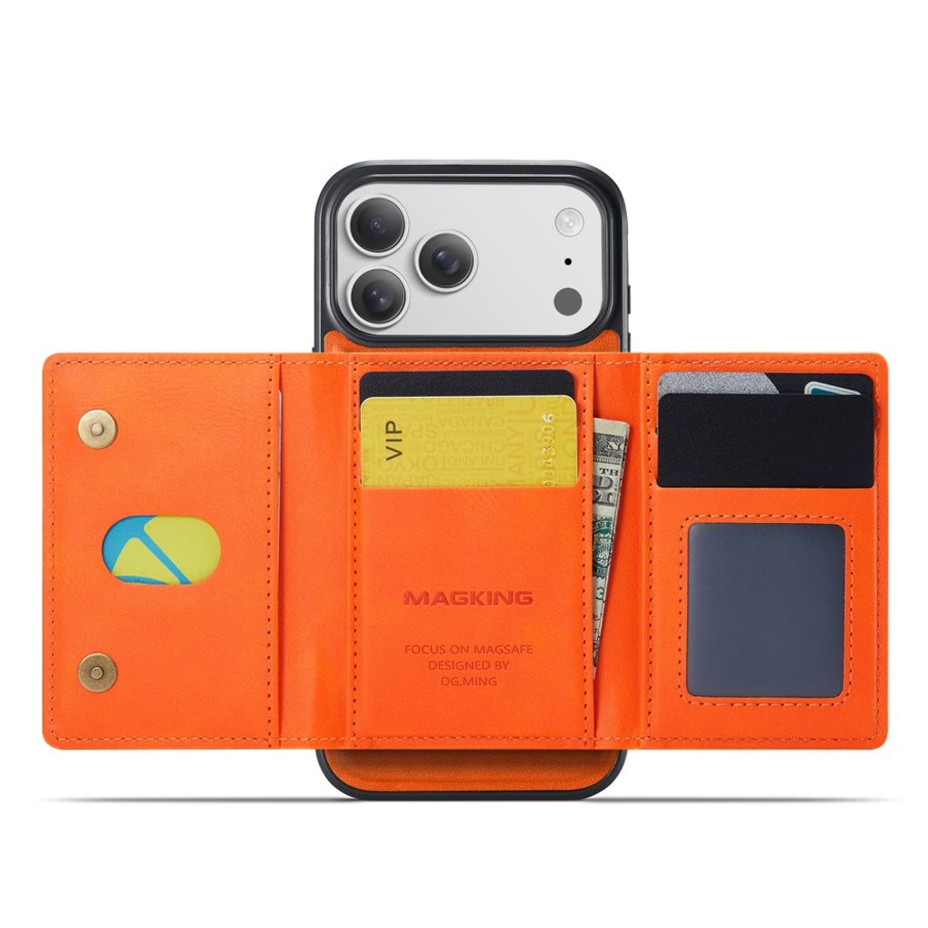 iPhone 18 Pro Max/17 Pro Max MagSafe-skal med magnetisk kortplånbok, orange, bild 4