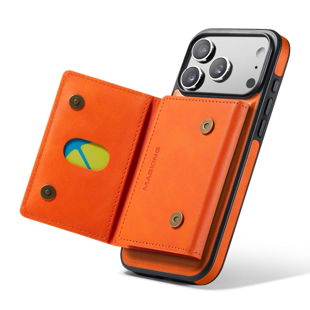 iPhone 18 Pro Max/17 Pro Max MagSafe-skal med magnetisk kortplånbok, orange, bild 5