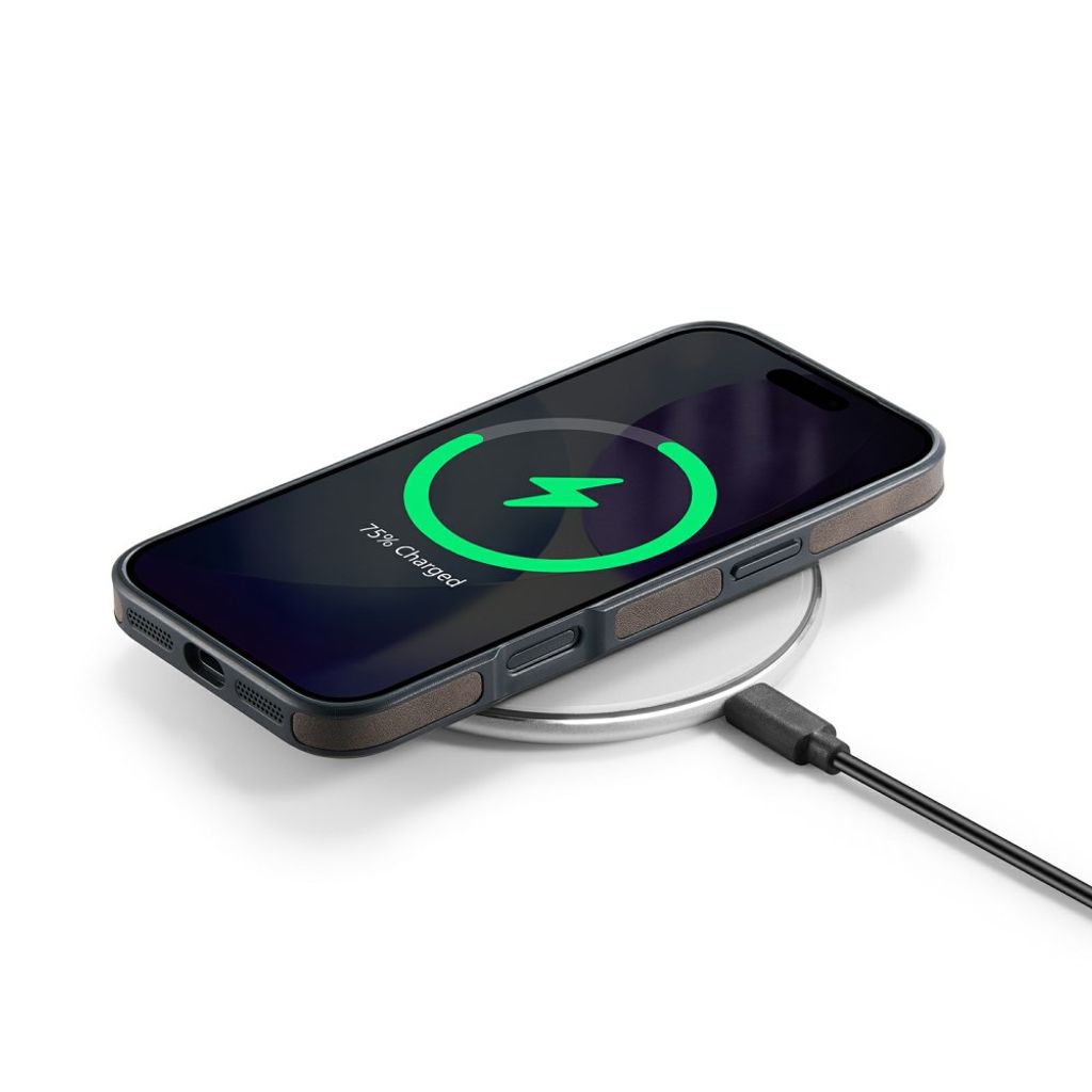 iPhone 18 Pro Max/17 Pro Max slimmat MagSafe-skal i konstläder, mörkbrun, bild 6