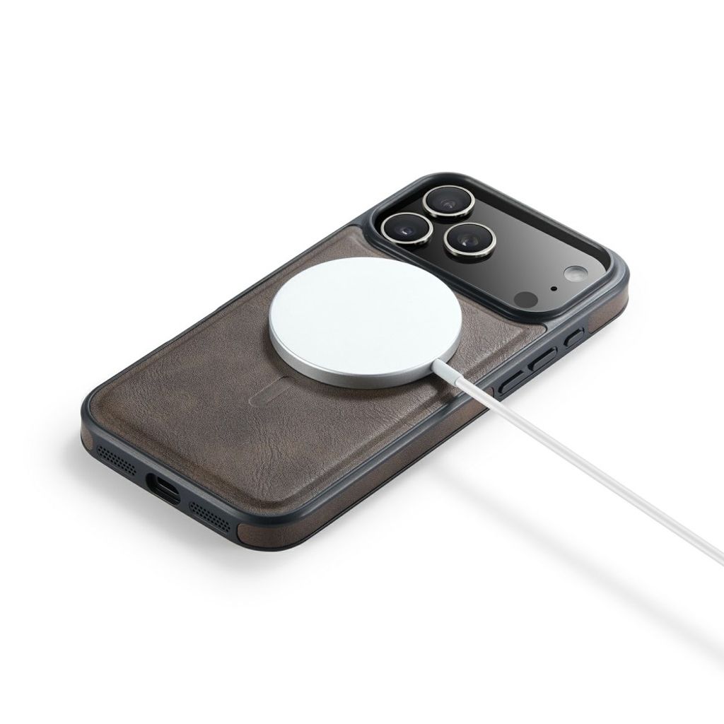 iPhone 18 Pro Max/17 Pro Max slimmat MagSafe-skal i konstläder, mörkbrun, bild 7