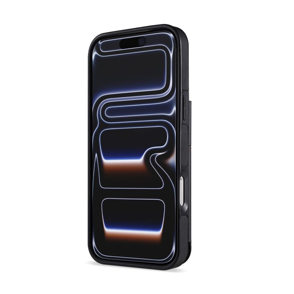 iPhone 18 Pro Max/17 Pro Max skal med flip-kortfack, svart, bild 4