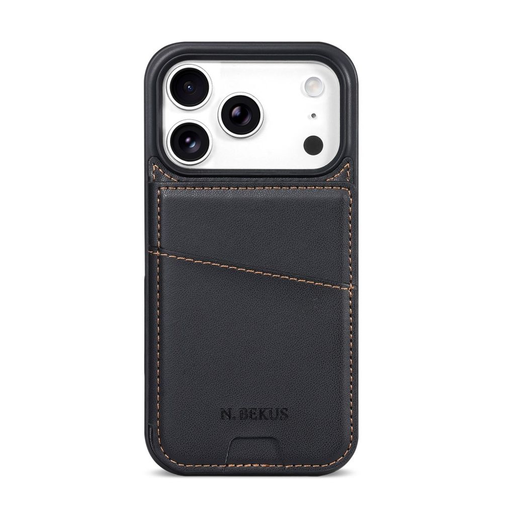 iPhone 18 Pro Max/17 Pro Max skal med flip-kortfack, svart, bild 5