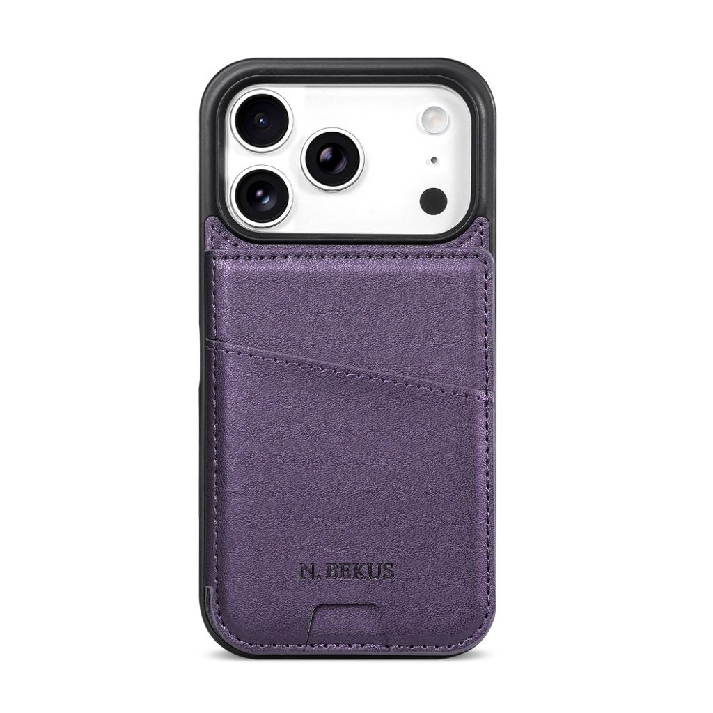iPhone 18 Pro Max/17 Pro Max skal med flip-kortfack, lila, bild 5