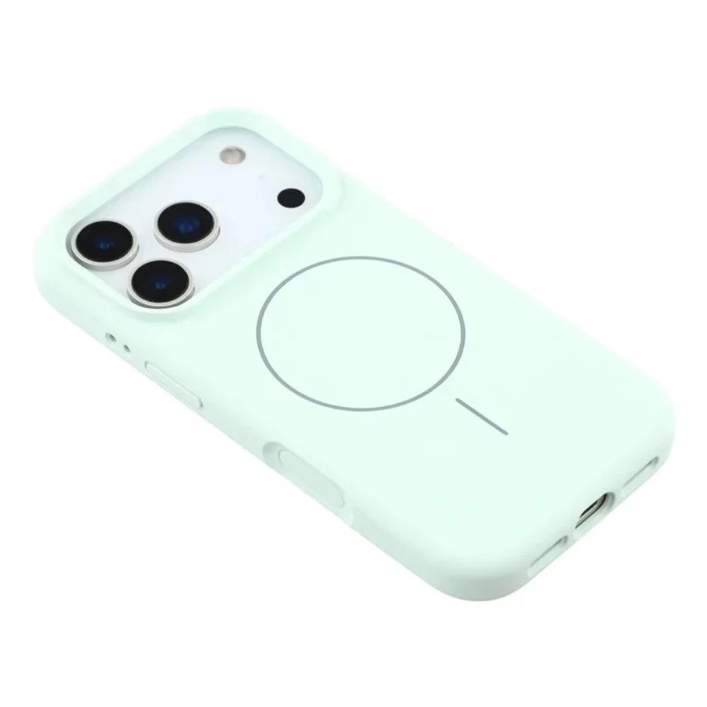 iPhone 18 Pro Max silikonskal med MagSafe och 2 skärmskydd, mintgrön, bild 2