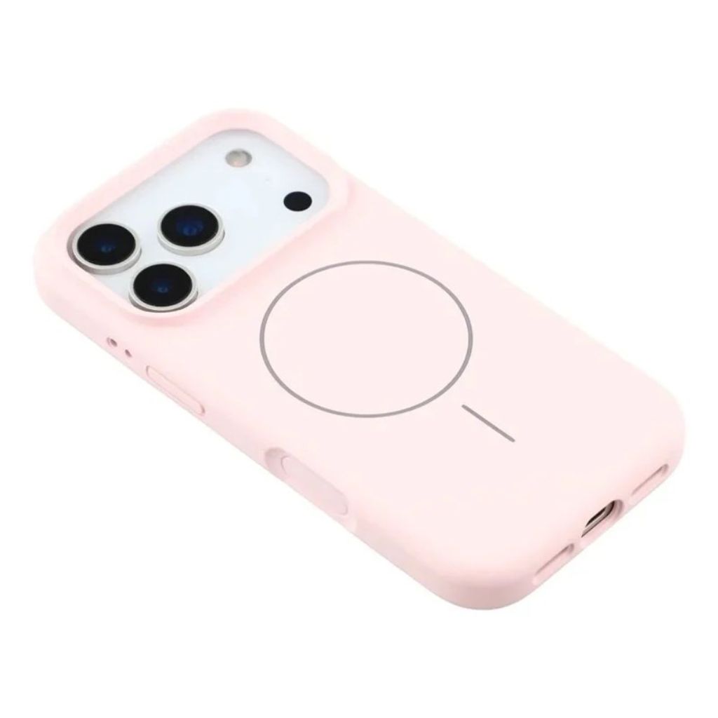iPhone 18 Pro Max silikonskal med MagSafe och 2 skärmskydd, ljusrosa, bild 2