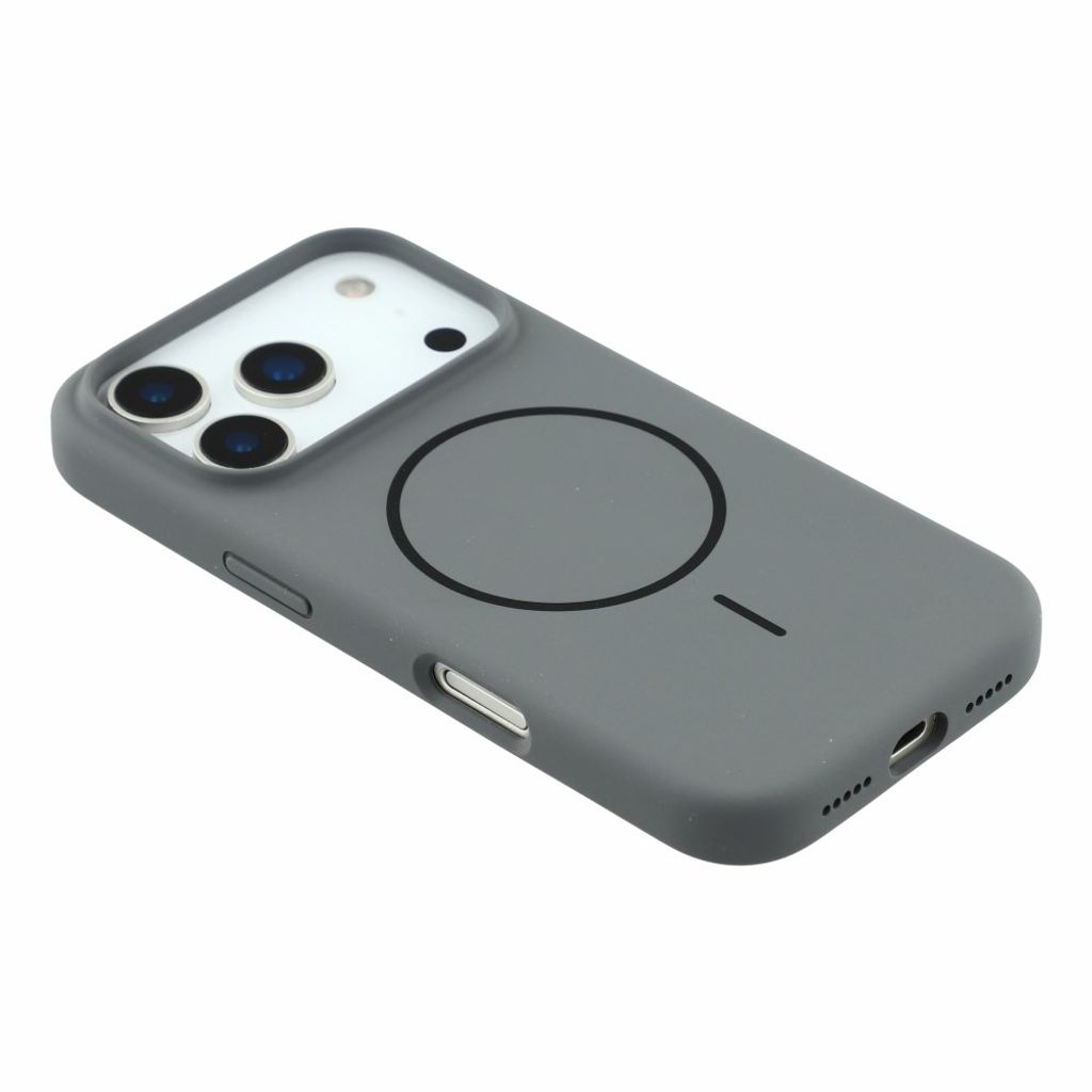 iPhone 18 Pro Max/17 Pro Max slimmat MagSafe-skal i silikon, mörkgrå, bild 3