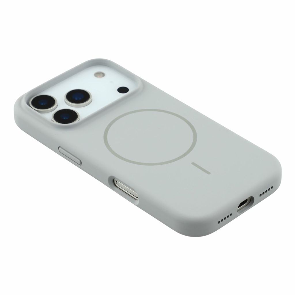 iPhone 18 Pro Max/17 Pro Max slimmat MagSafe-skal i silikon, ljusgrå, bild 3