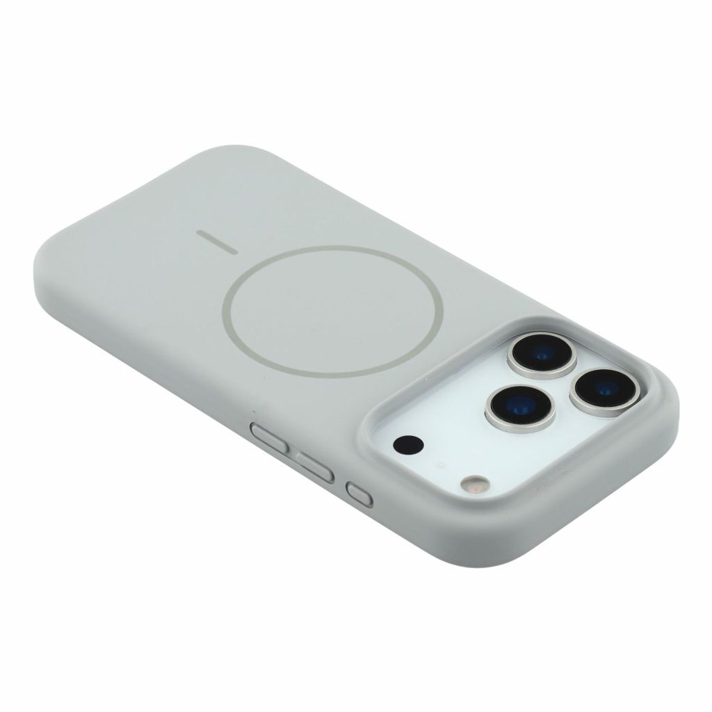 iPhone 18 Pro Max/17 Pro Max slimmat MagSafe-skal i silikon, ljusgrå, bild 4