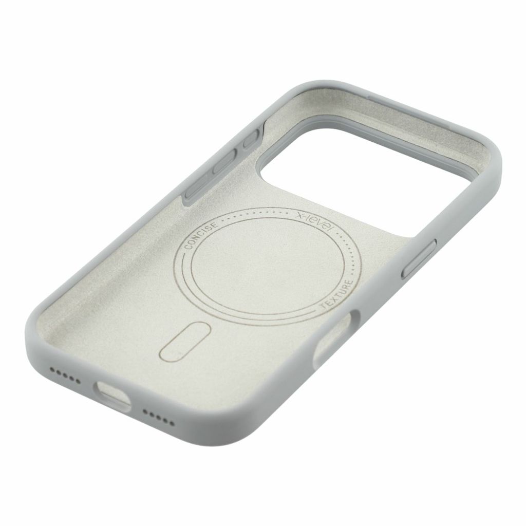 iPhone 18 Pro Max/17 Pro Max slimmat MagSafe-skal i silikon, ljusgrå, bild 5