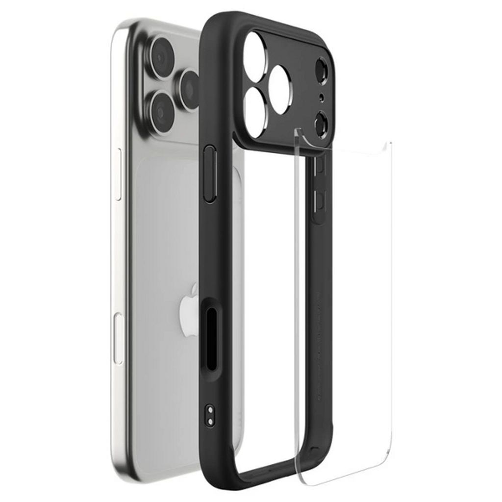 iPhone 18 Pro Max/17 Pro Max skal med klar baksida och luftkuddar, matt svart, bild 2