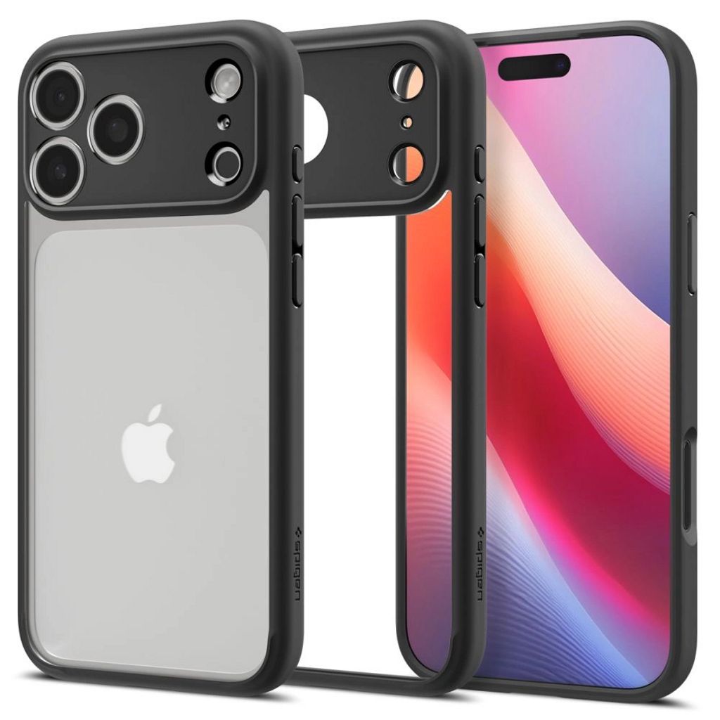 iPhone 18 Pro Max/17 Pro Max skal med klar baksida och luftkuddar, matt svart, bild 4