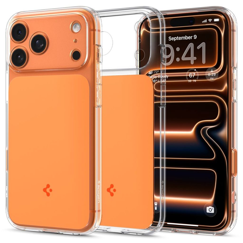 iPhone 18 Pro Max/17 Pro Max MagSafe-skal med kameraknapp och luftkuddar, orange, bild 3