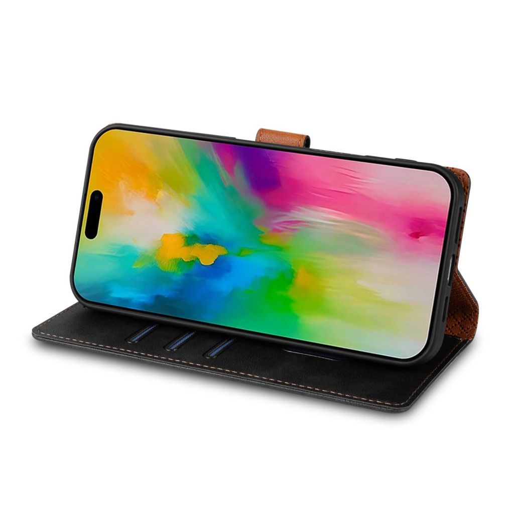 iPhone 18 Pro Max/17 Pro Max plånboksfodral i PU-läder med magnetflärp, svart, bild 2