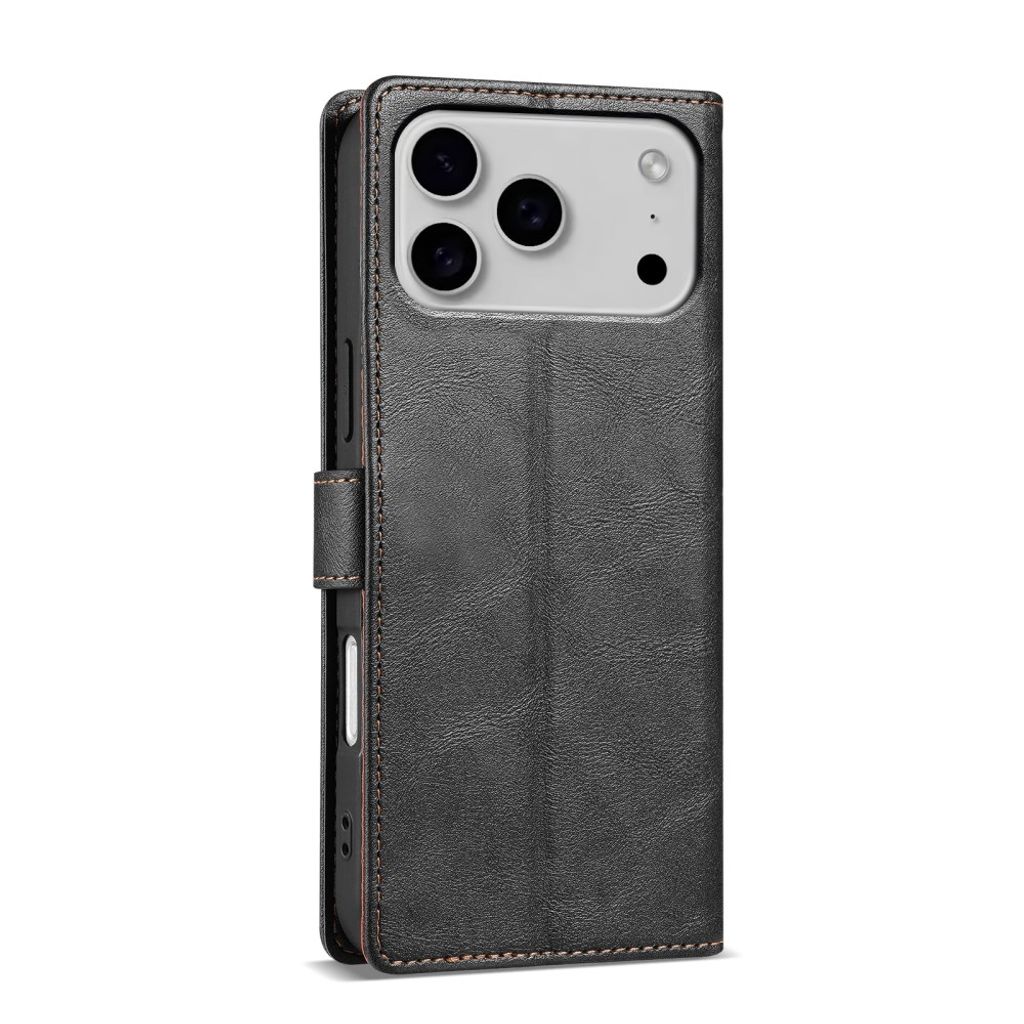 iPhone 18 Pro Max/17 Pro Max plånboksfodral i PU-läder med magnetflärp, svart, bild 4