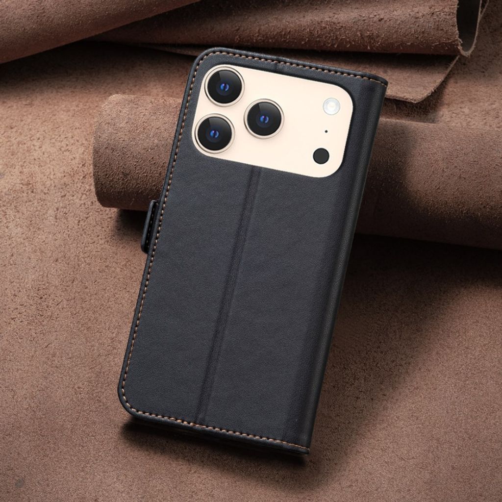 iPhone 18 Pro Max/17 Pro Max plånboksfodral med dubbla magnetlås, svart, bild 5