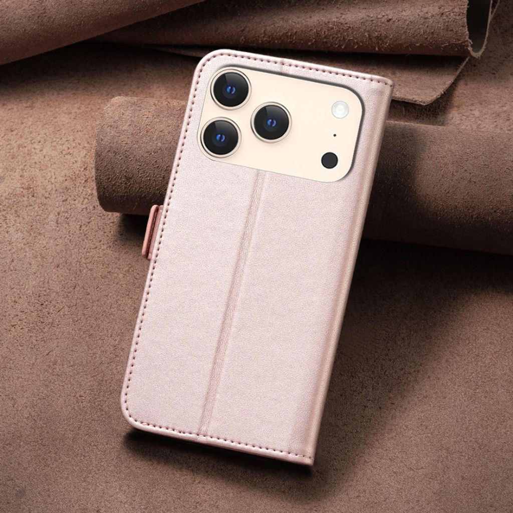 iPhone 18 Pro Max/17 Pro Max plånboksfodral med dubbla magnetlås, ljusrosa, bild 5