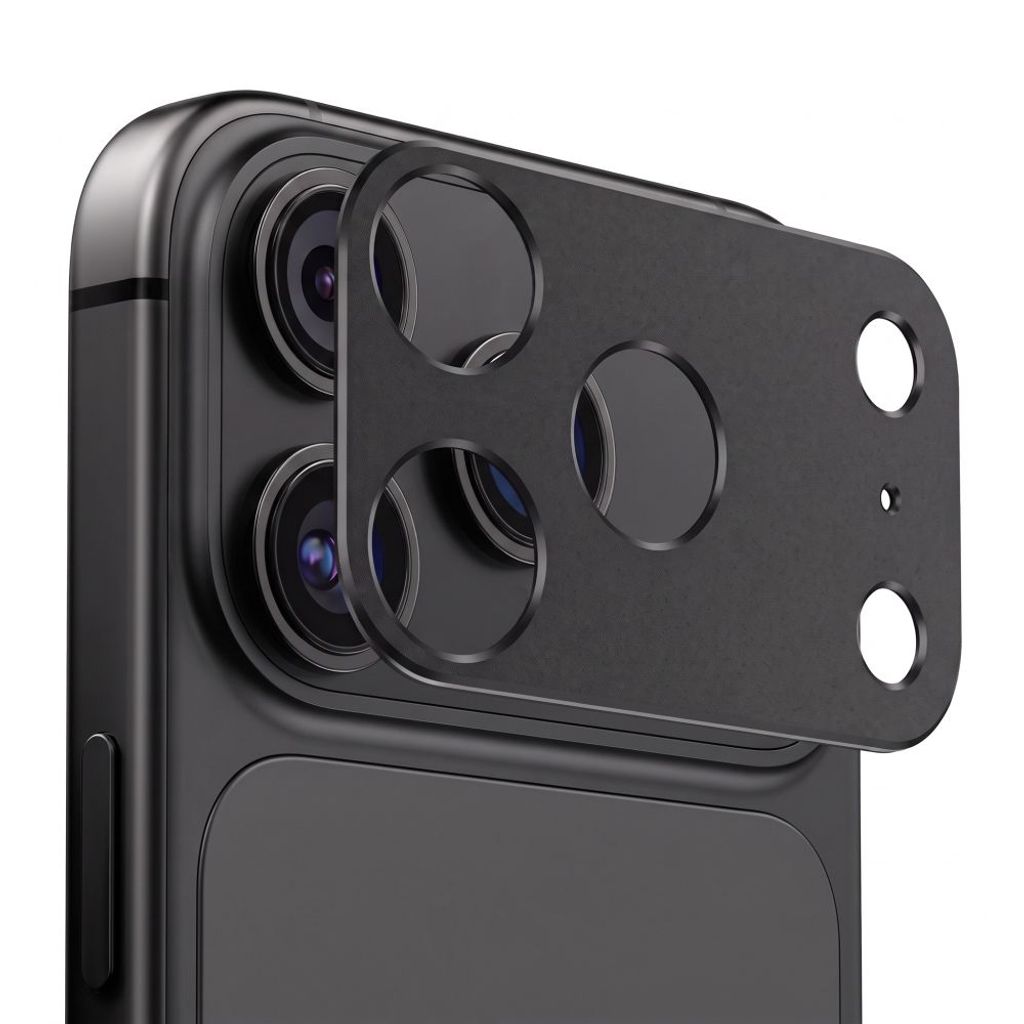 iPhone 18 Pro Max kameralinsskydd i aluminium, svart, bild 3