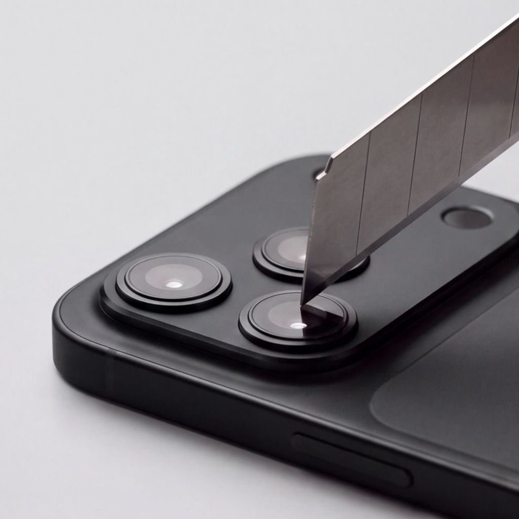 iPhone 18 Pro Max kameralinsskydd i aluminium, svart, bild 4