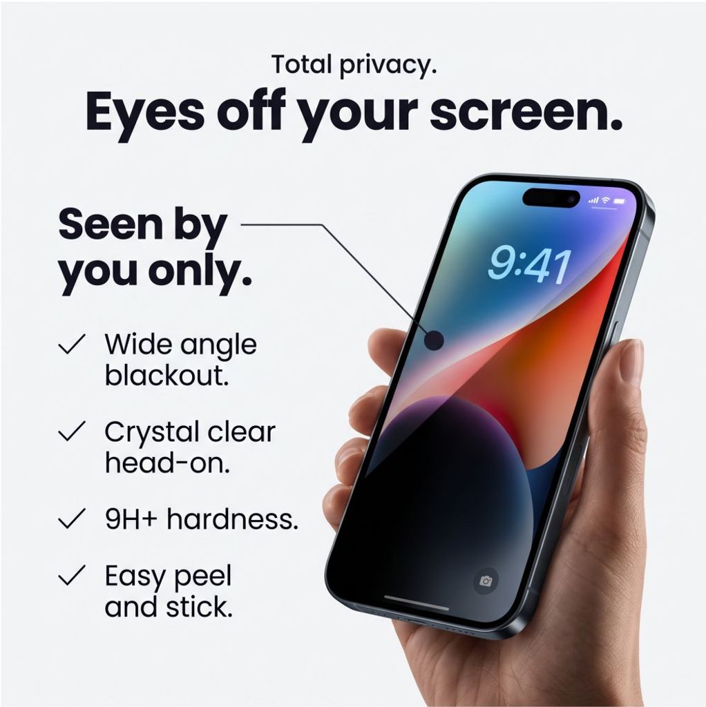 iPhone 18 Pro Max sekretessskydd i härdat glas, 2-pack, bild 2