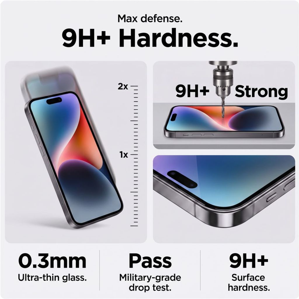 iPhone 18 Pro Max sekretessskydd i härdat glas, 2-pack, bild 4