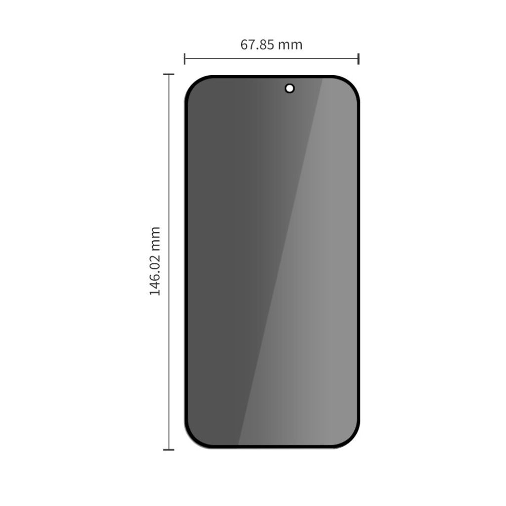 iPhone 18 Pro Max 2-pack skärmskydd med sekretessfilter, bild 4