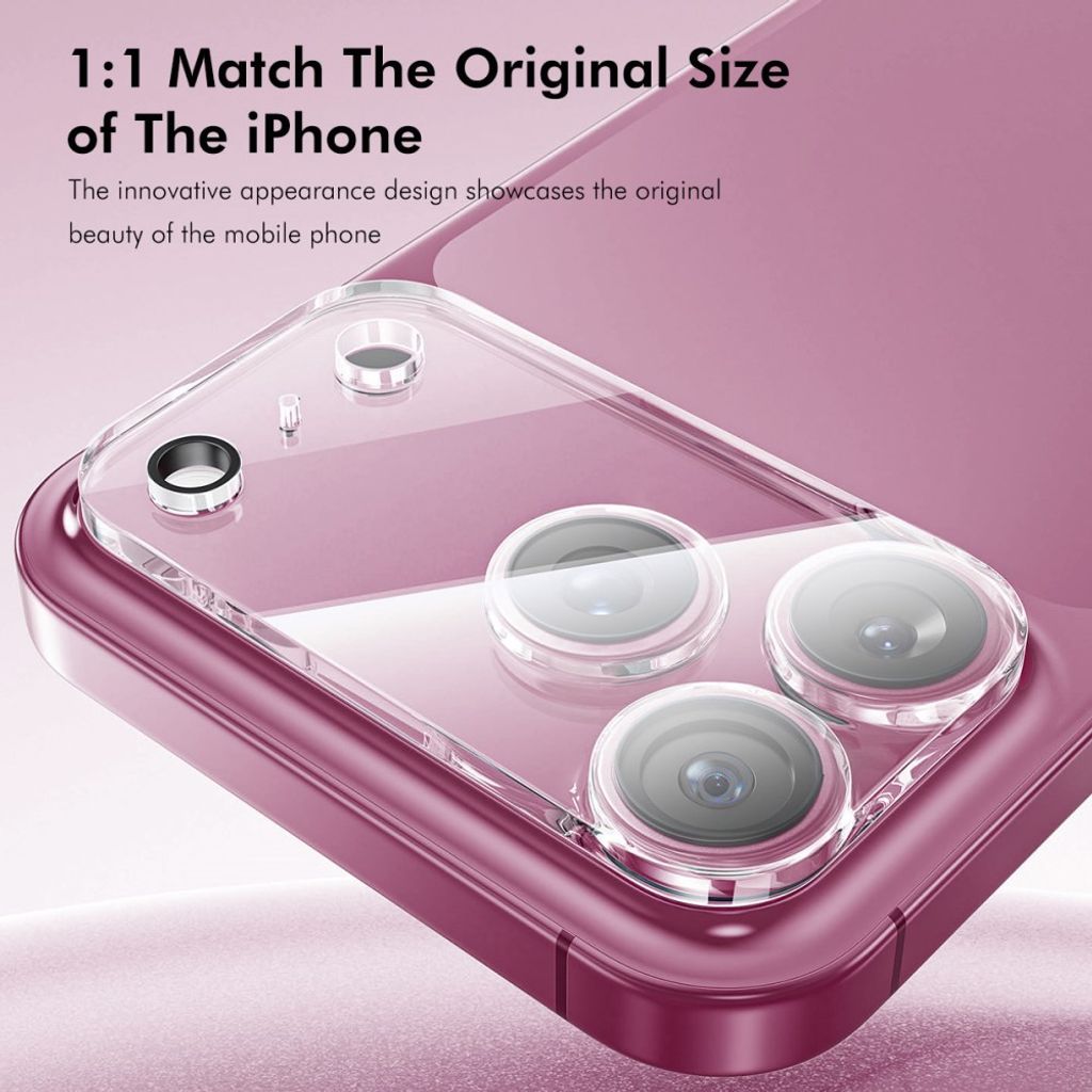 iPhone 18 Pro Max helt täckande kameralinsskydd, genomskinligt, bild 2