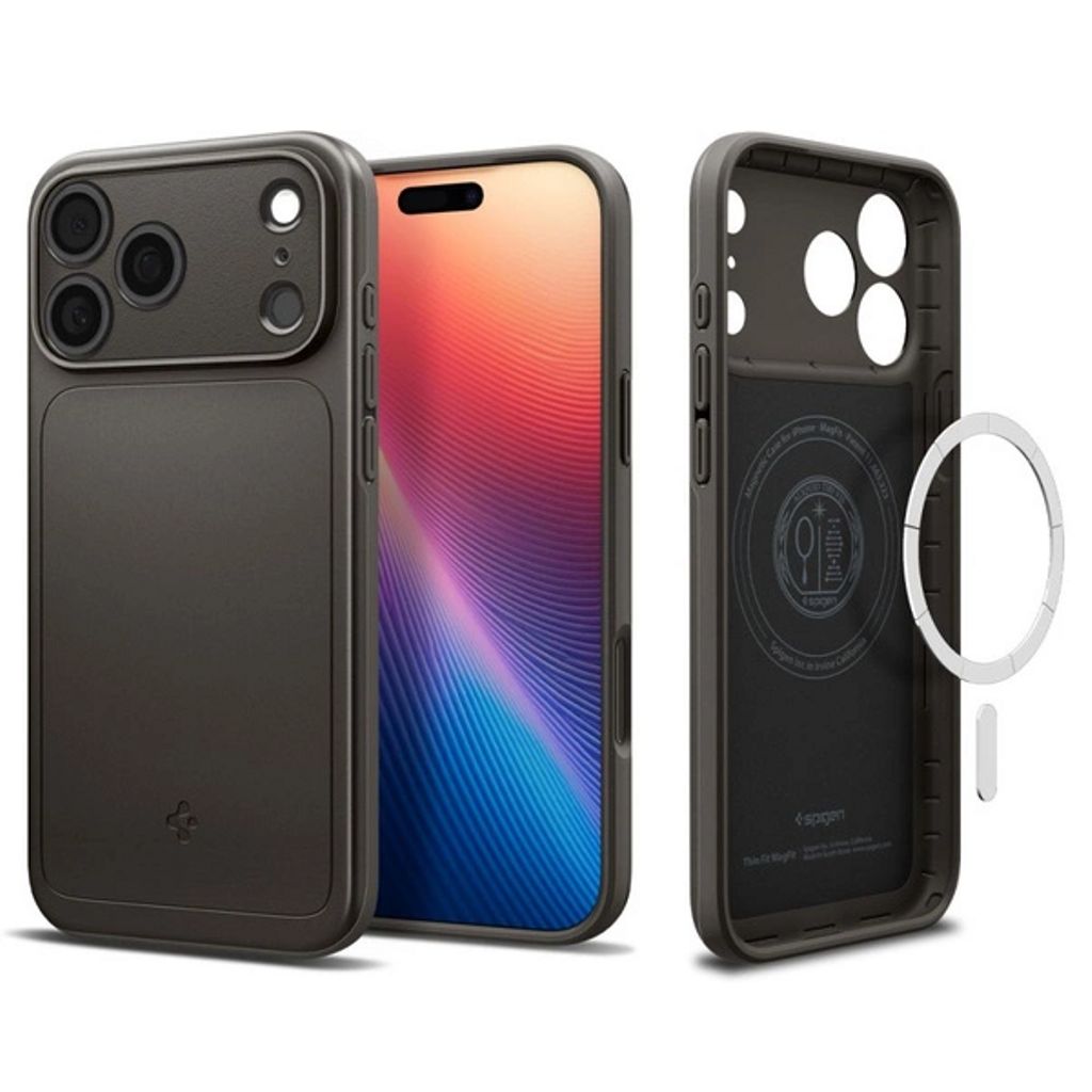 Spigen iPhone 18 Pro/17 Pro skal Thin Fit MagFit, Gunmetal, bild 5