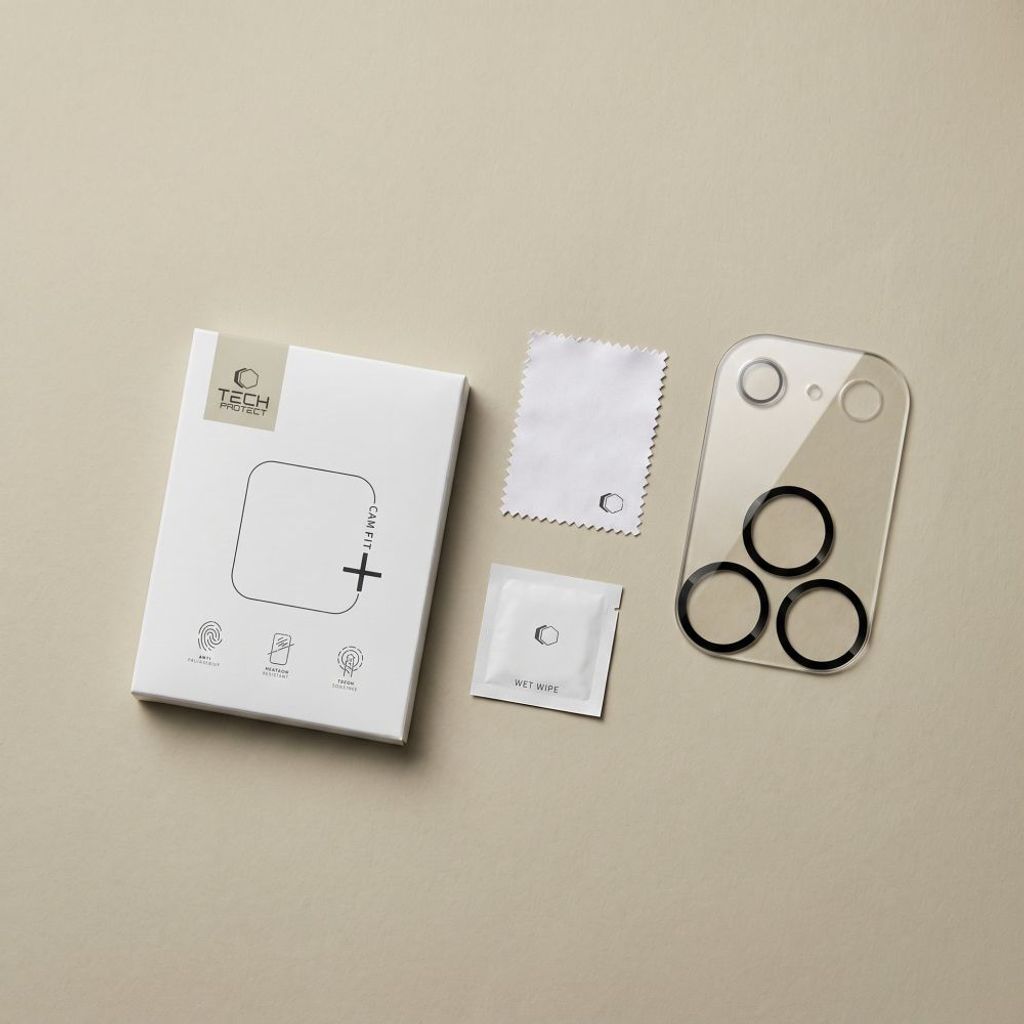 Tech-Protect Kameraskydd iPhone 18 Pro i härdat glas, transparent, bild 2