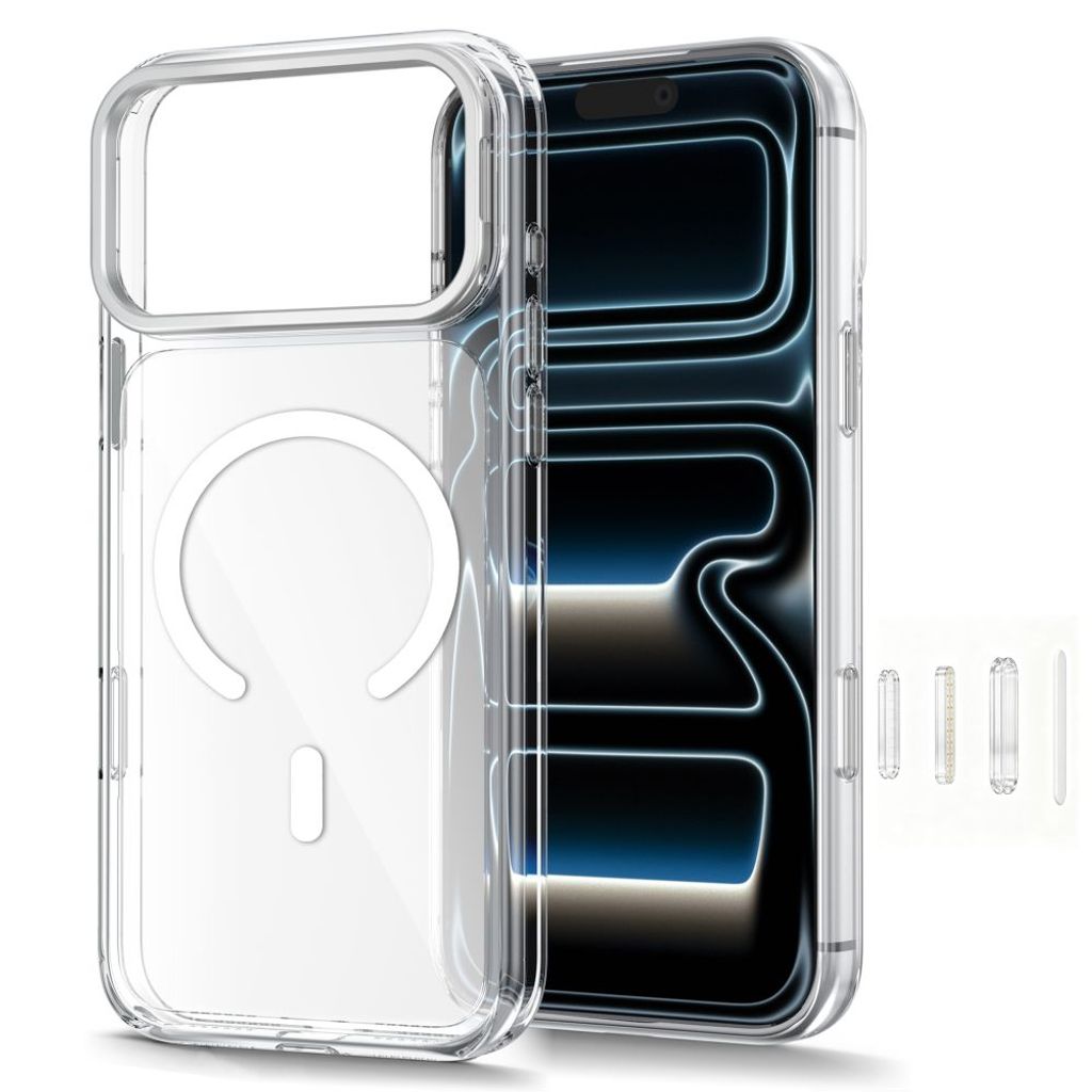 Tech-Protect iPhone 18 Pro/17 Pro skal MagSafe med stöd, genomskinligt, bild 6