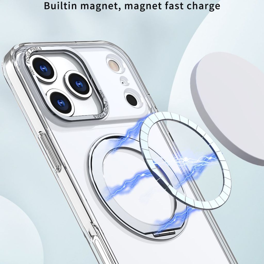 iPhone 18 Pro/17 Pro skal MagSafe med vridbart stöd, genomskinligt, bild 2