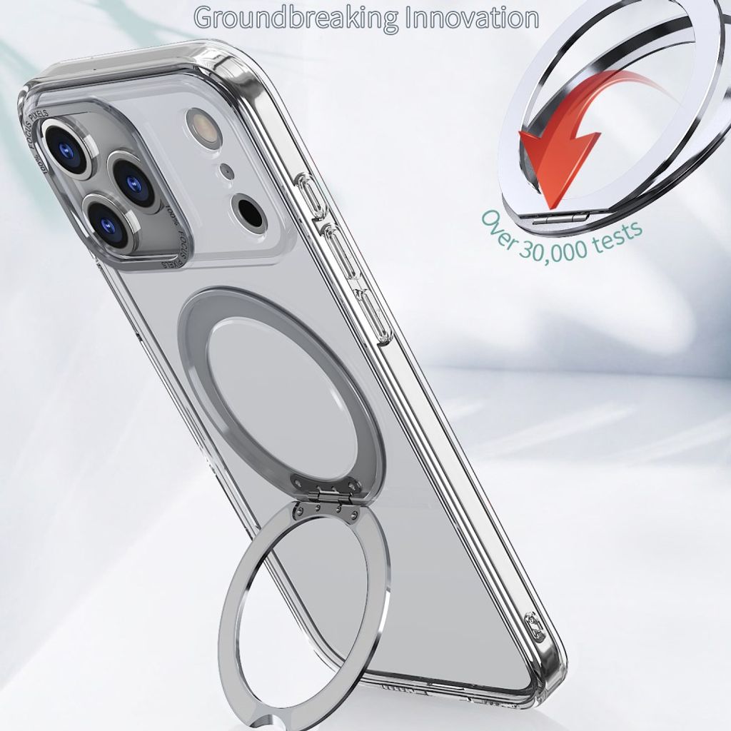 iPhone 18 Pro/17 Pro skal MagSafe med vridbart stöd, genomskinligt, bild 6