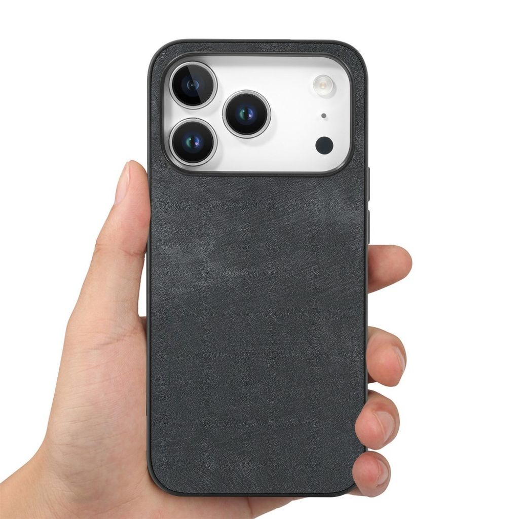 iPhone 18 Pro/17 Pro skal i konstläder, svart, bild 2
