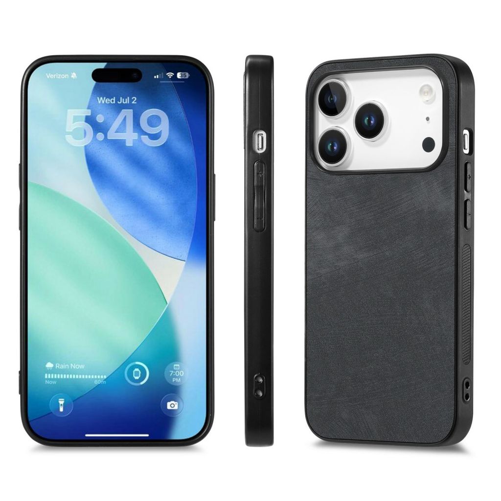 iPhone 18 Pro/17 Pro skal i konstläder, svart, bild 7