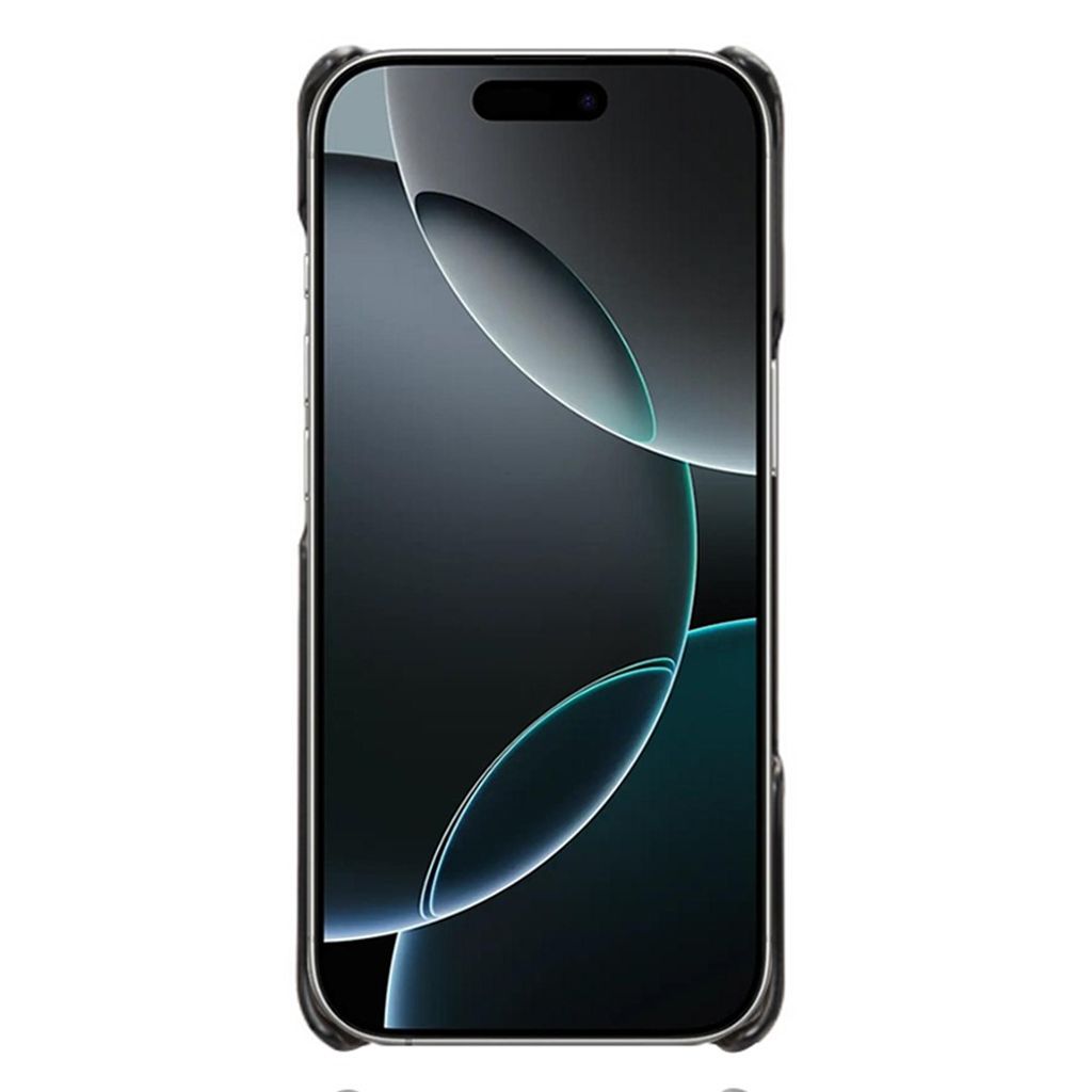iPhone 18 Pro/17 Pro smalt skal i konstläder, svart, bild 2